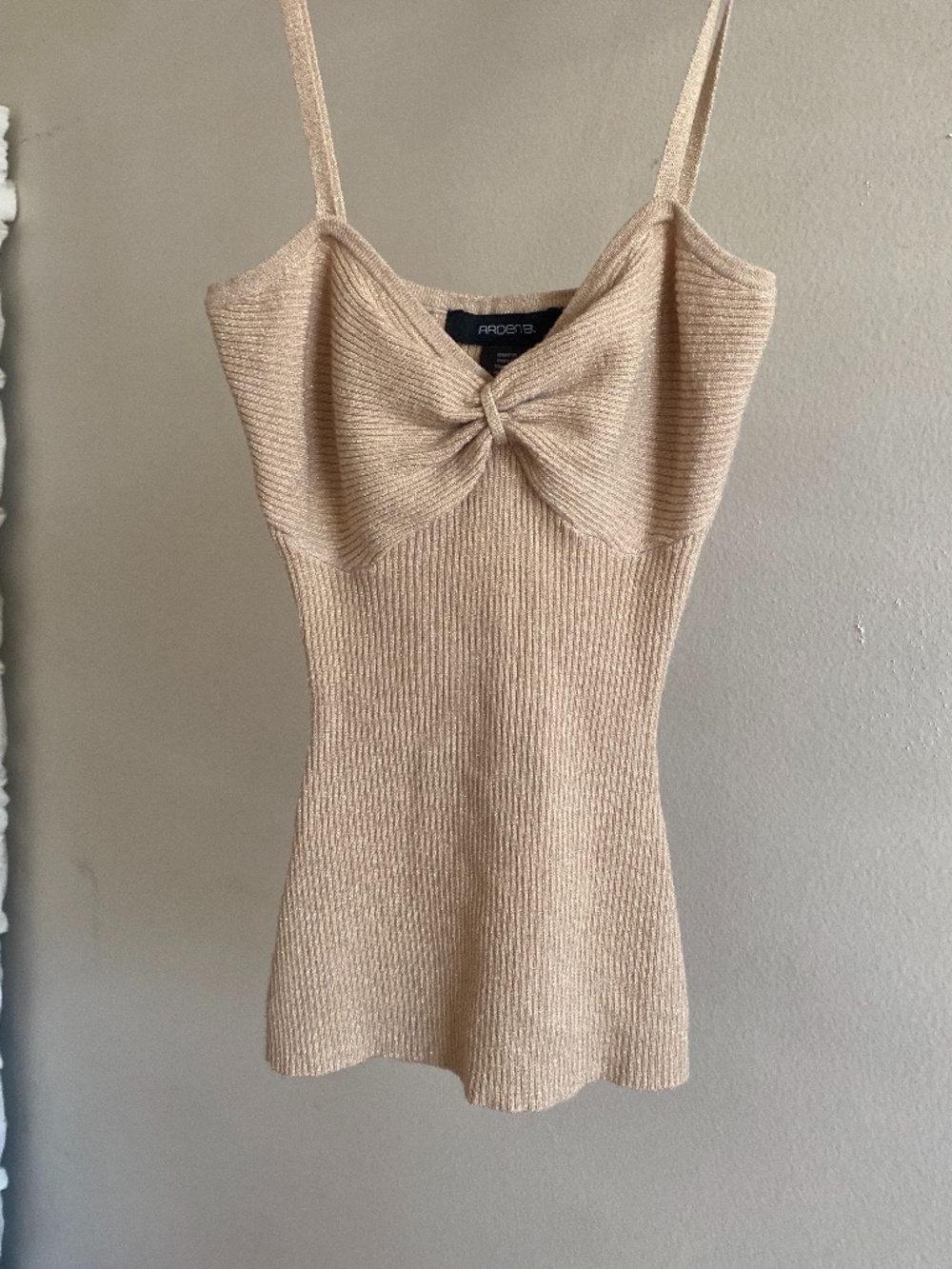 🪞 NWT arden b sparkle knit casual tank sand nude
